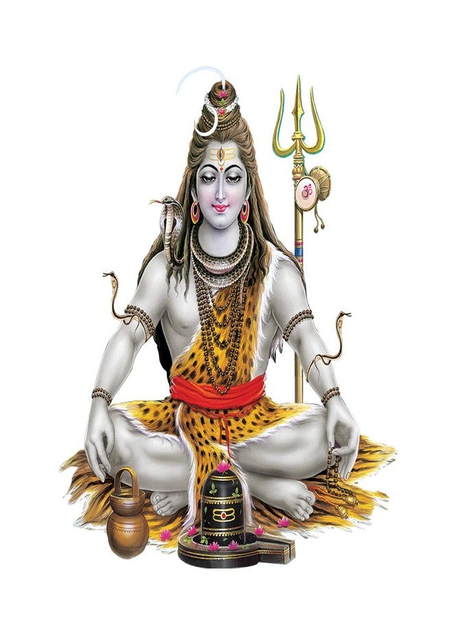 Rangoli ملصق جداري ديني من الفينيل بتصميم رانجولي، مقاس 1.96 × 20.86 × 1.96 بوصة، متعدد الألوان (رقم الموديل: White Glossy Vinyl-0063)، ذاتي اللصق - Image 1
