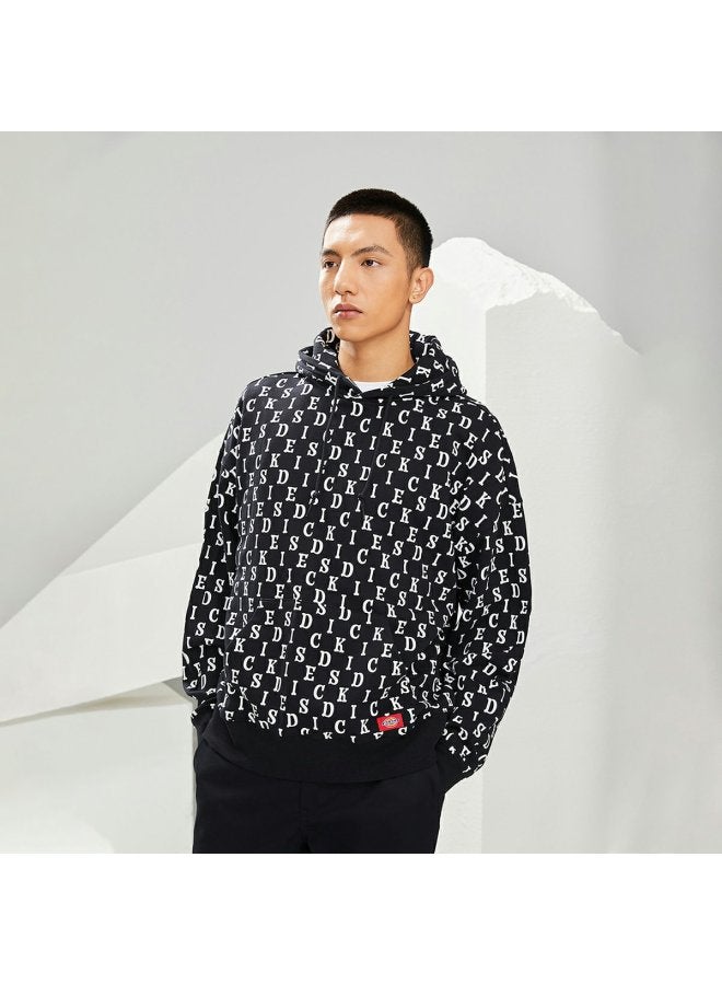 Dickies سويت شيرت هودي مزخرف بأحرف للزوجين من ديكيز لخريف/شتاء Dk010358 - Image 3