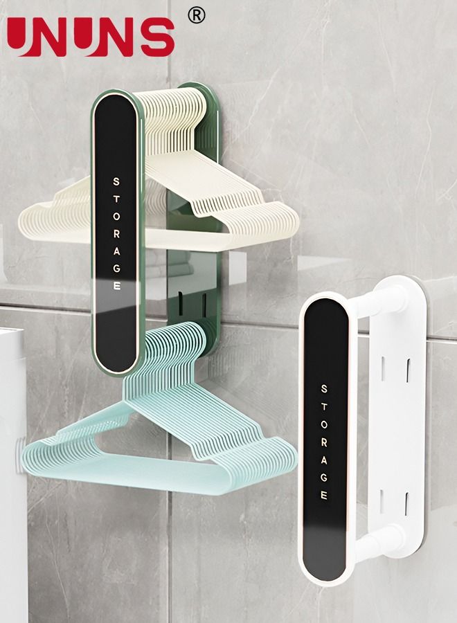 UNUNS Hanger Organizer Rack,2-Pack Wall-Mounted Stretchable Clothes Rack Organizer,Hanger Stacker For Laundry Room Closet Dry Cleaning Room - Image 1