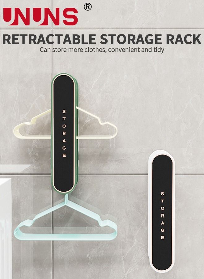 UNUNS Hanger Organizer Rack,2-Pack Wall-Mounted Stretchable Clothes Rack Organizer,Hanger Stacker For Laundry Room Closet Dry Cleaning Room - Image 2