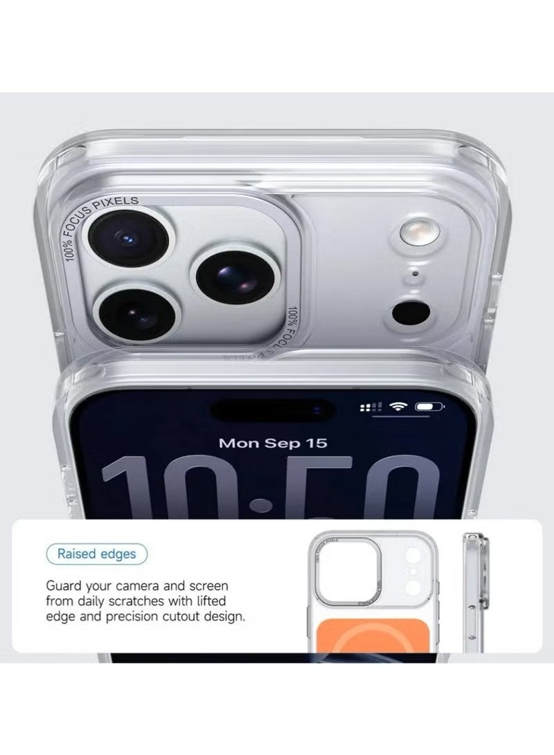 هوت توبيك 【غلاف مغناطيسي شفاف مضاد للاصفرار】غلاف Apple iPhone 17 Pro Max، واقي رفيع مضاد للسقوط متوافق مع الشحن اللاسلكي المغناطيسي - Image 3