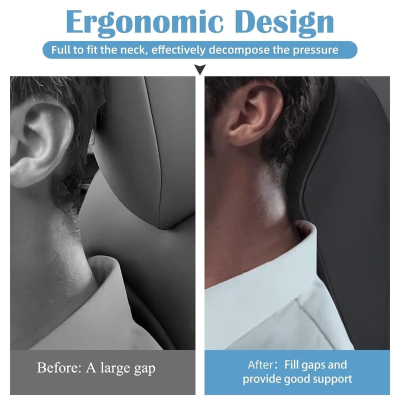 AJARVAR Car Seat Headrest Neck Rest Pillow Cushion for All Cars- Ergonomic Car Neck Pillow Memory Foam Neck Support for Neck/Back Pain Relief Neck Rest Support Cushio - Image 5