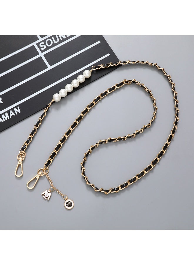 NIBEMINENT Beaded Phone Lanyard, Anti Lost Removable Wrist Strap,Striped Pearls Bracelet Pendant, Phone Keychain Lanyard