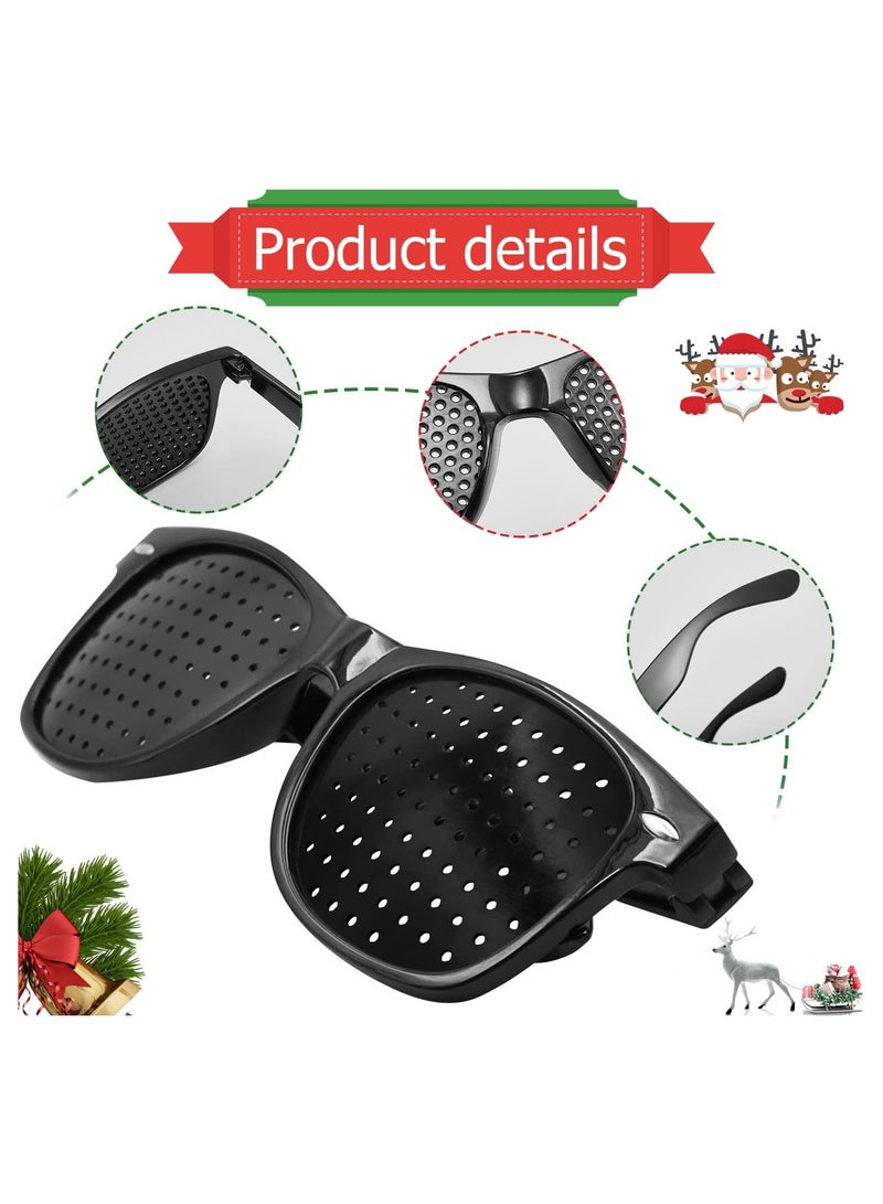 Zikra Pinhole Glasses Raster-Brille Loch-Brille for Improving Vision Training und Entspannung Black Unisex Eyesight Strengthening Pinhole Glasses - Image 5