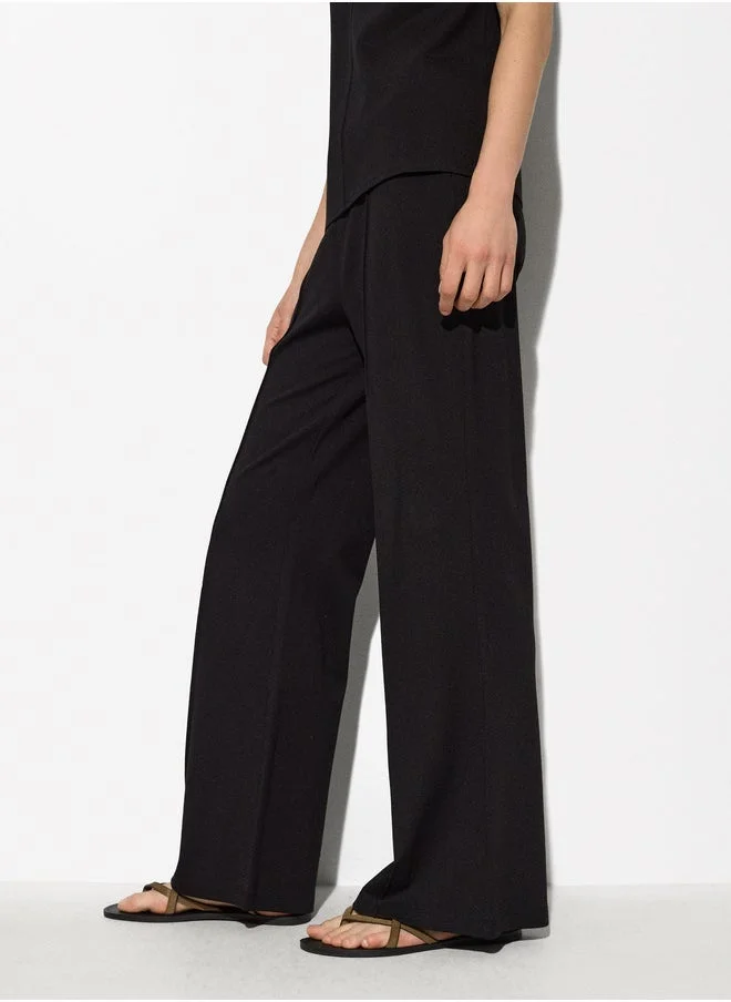 PARFOIS Wide Tab-Detail Pants