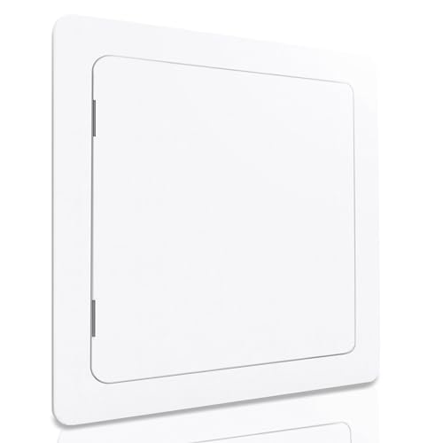 Morvat Access Panel 12x12 Inch for Drywall & Ceiling with Door, Heavy-Duty Durable ABS Plastic & Easy Install Access Box, Wall Hole Cover Plate for Plumbing & Electrical Cables & Wiring, White - Image 1