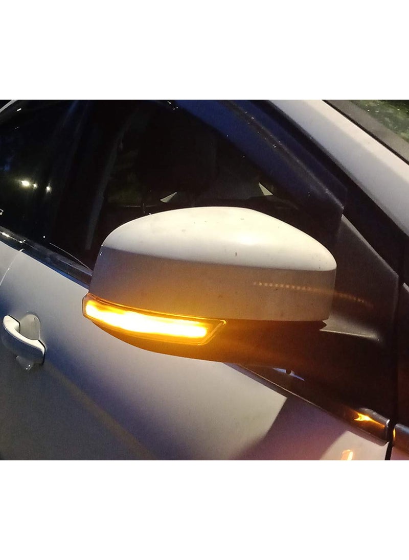 iJDMTOY iJDMTOY Smoked Lens Dynamic Sequential Blink LED Side Mirror Turn Signal Light Strip Assembly Compatible With Ford 2012-2018 Focus, 2013-2019 Escape, 2015-2018 C-Max  - Image 4