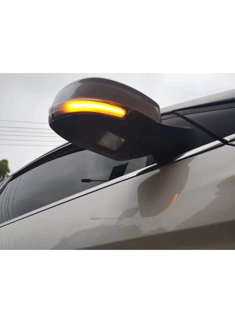 iJDMTOY Smoked Lens Dynamic Sequential Blink LED Side Mirror Turn Signal Light Strip Assembly Compatible With Ford 2012-2018 Focus, 2013-2019 Escape, 2015-2018 C-Max