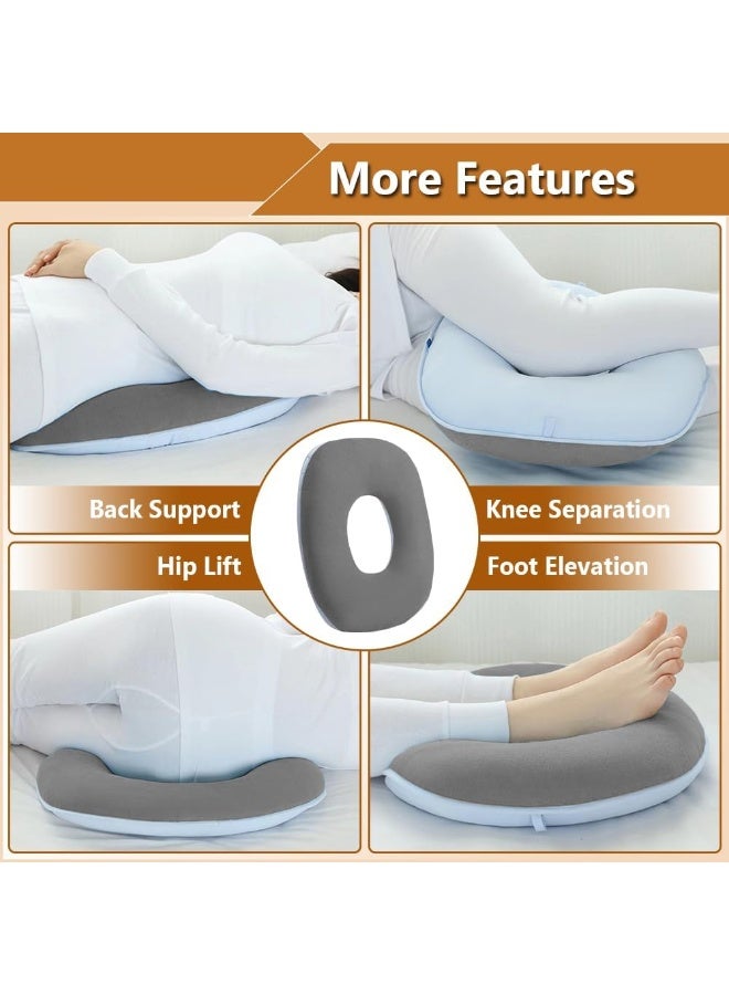 ZNALDP Donut Pillow for Tailbone Pain Relief - Grey - Image 4