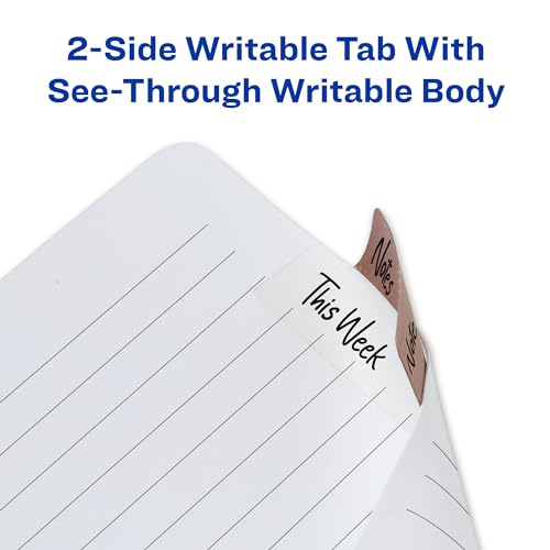 Avery Margin Ultra Tabs, 2.5" x 1", 2-Side Writable, Assorted Metallic, 24 Repositionable Page Tabs (74786) - Image 5