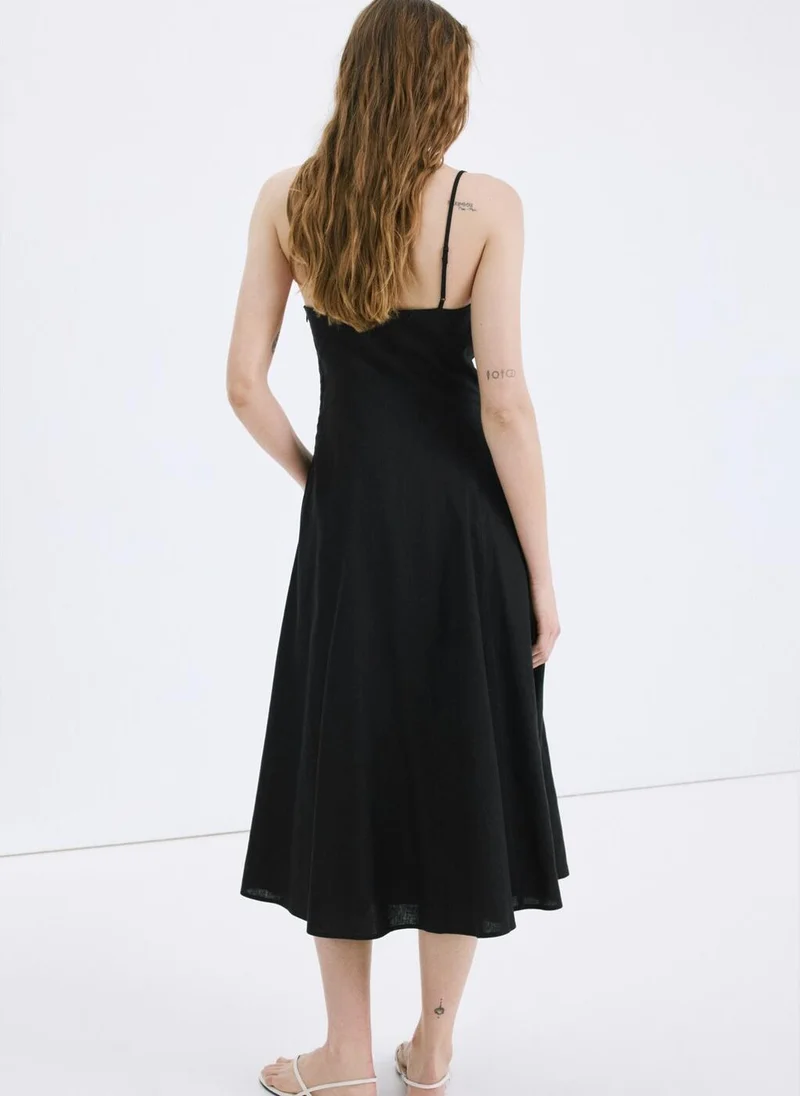مانجو A-Line Linen Dress
