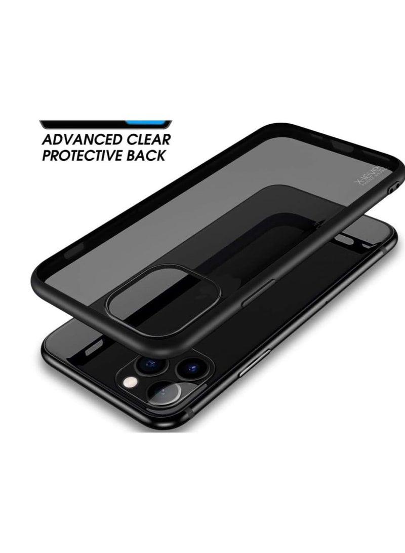 Magic Mask Magic Mask Q Series Clear Case Compatible Case Shockproof Hard PC +Soft Silicone Transparent Protective Slim Hard Back Cover with Silicone Frame for (Black, iphone 11 pro ) - Image 3