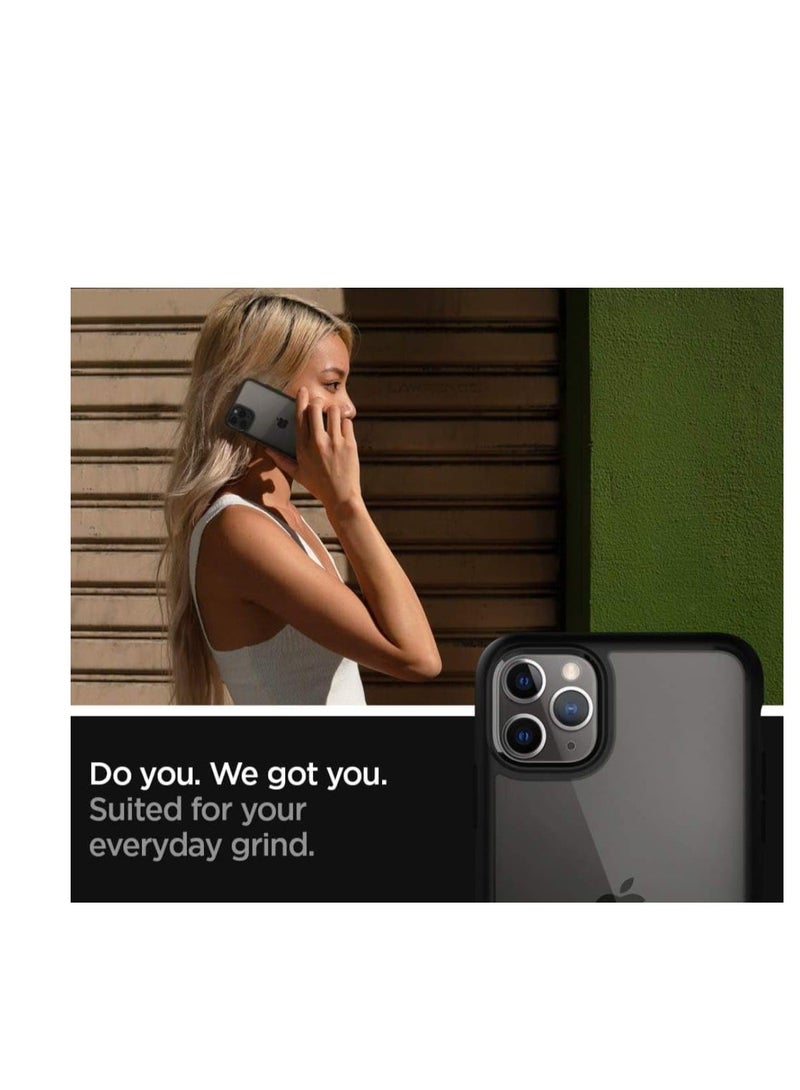Magic Mask Magic Mask Q Series Clear Case Compatible Case Shockproof Hard PC +Soft Silicone Transparent Protective Slim Hard Back Cover with Silicone Frame for (Black, iphone 11 pro ) - Image 4