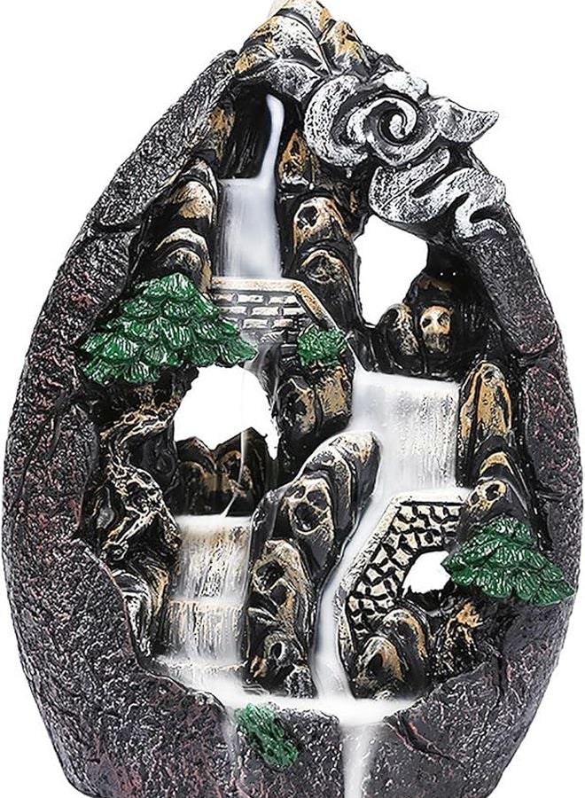 محرق البخور دخان الشلال الأسود راتنج عكسي لأثاث العطور للاسترخاء - Image 2