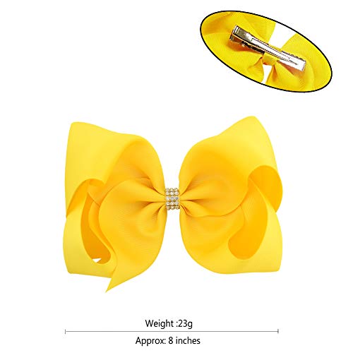 BGFKS 5 Layered Tulle Tutu Skirt for Girls with Hairbow, Ballet Dressing Up Kid Tutu Skirt (Yellow, 8-15 Years Old) - Image 3