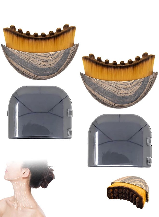 BdelrinQue 2Pcs Contour Brush, Meridian Brush for Massage, Contour Face Brush Suitable for Women Seeking Facial Care Solutions - Image 1