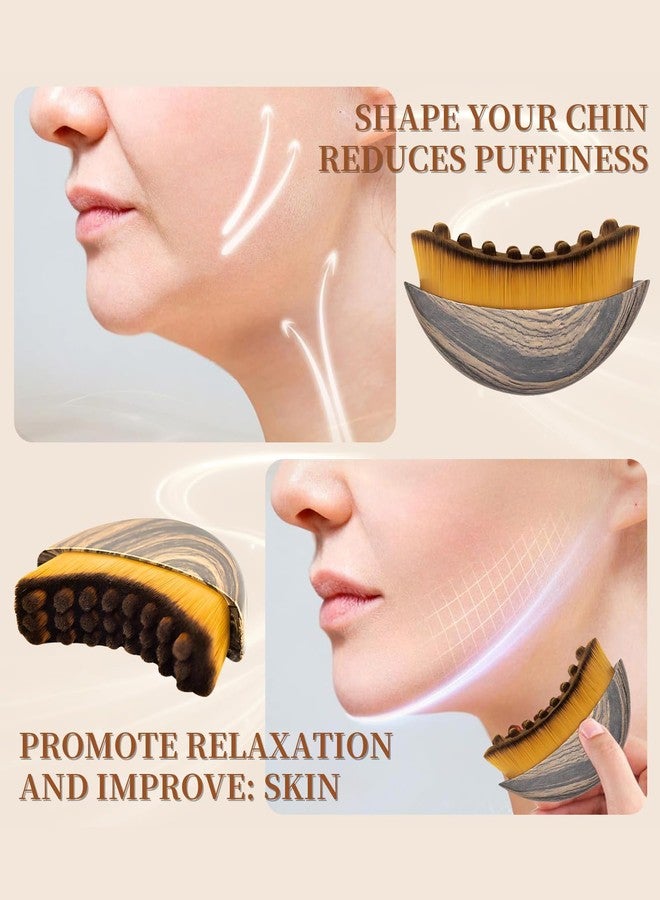 BdelrinQue 2Pcs Contour Brush, Meridian Brush for Massage, Contour Face Brush Suitable for Women Seeking Facial Care Solutions - Image 3