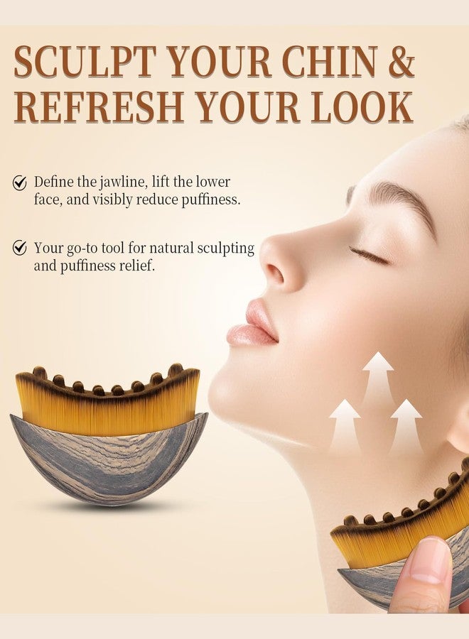 BdelrinQue 2Pcs Contour Brush, Meridian Brush for Massage, Contour Face Brush Suitable for Women Seeking Facial Care Solutions - Image 5