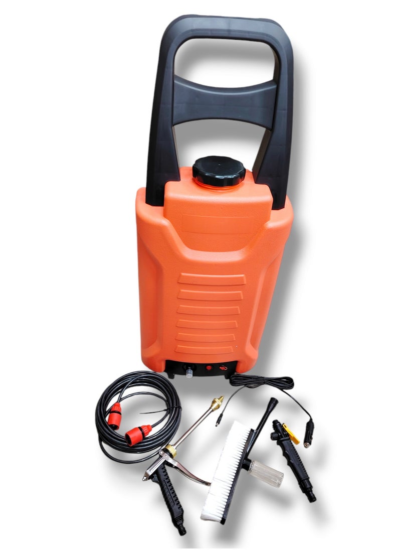 High Power High power pressure washer 12 volt for use in car/home full set with brush / hose / multiple size nozzle  - Image 2