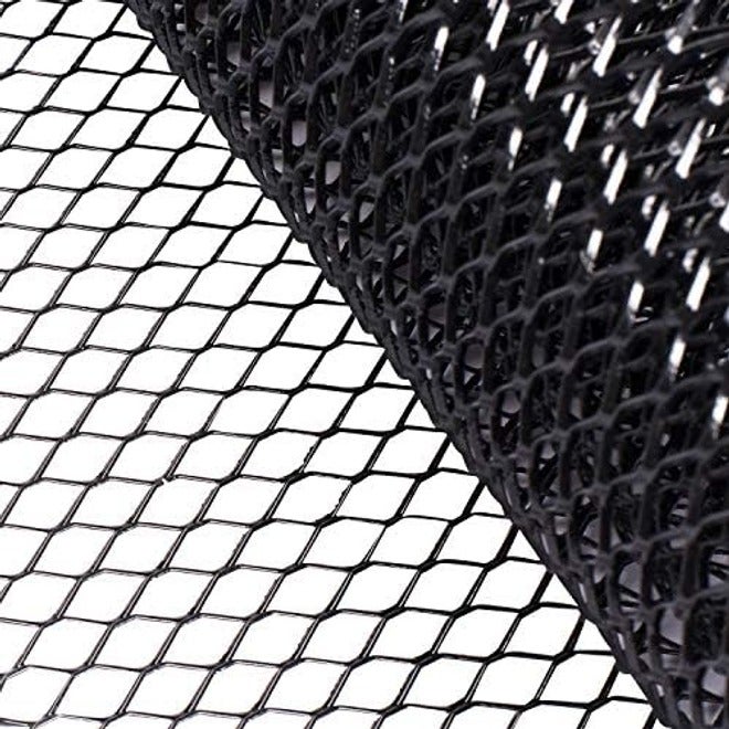 AggAuto 40"x13" Car Grill Mesh - Black Aluminum Alloy Rhombic Hole Bumper Grille Insert, Universal Fit - Image 4