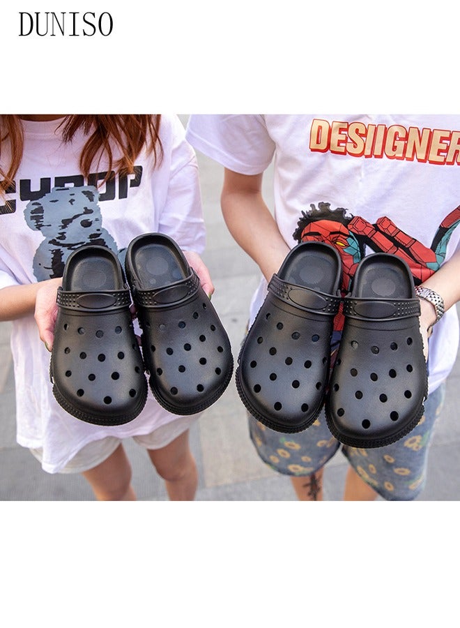 DUNISO صنادل كلوج للرجال والنساء، صندل منزلق سريع الجفاف مع نعال مضادة للانزلاق ونعل سميك، شبشب للشاطئ قابل للتنفس، صندل رجالي للمنزل، شبشب مسطح للداخل والخارج - Image 3