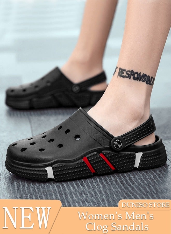 DUNISO صنادل كلوج للرجال والنساء، صندل منزلق سريع الجفاف مع نعال مضادة للانزلاق ونعل سميك، شبشب للشاطئ قابل للتنفس، صندل رجالي للمنزل، شبشب مسطح للداخل والخارج - Image 1