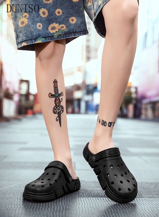 DUNISO صنادل كلوج للرجال والنساء، صندل منزلق سريع الجفاف مع نعال مضادة للانزلاق ونعل سميك، شبشب للشاطئ قابل للتنفس، صندل رجالي للمنزل، شبشب مسطح للداخل والخارج - Image 5