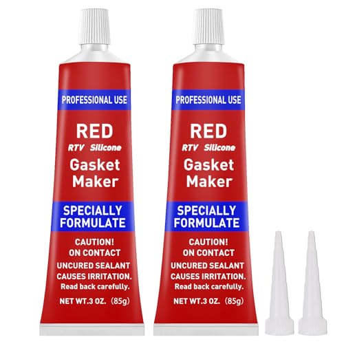 1DFAUL RTV Silicone Gasket Maker High Temp Silicone Resist Oil AntiFreeze RTV Silicone Sealant for Engines Gearboxes Pumps Superchargers Red 170g - Image 1