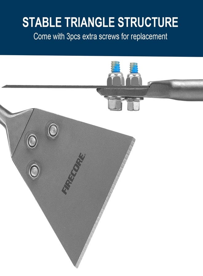 Firecore مكشطة أرضيات Firecore SDS Plus مع مسامير احتياطية وصواميل قفل، أداة إزميل إزالة البلاط 5 بوصة × 11 بوصة بمقبض طويل شديدة التحمل لمثقاب المطرقة الدوارة، مكشطة رقيقة لإزالة المواد اللاصقة FS22510 - Image 5