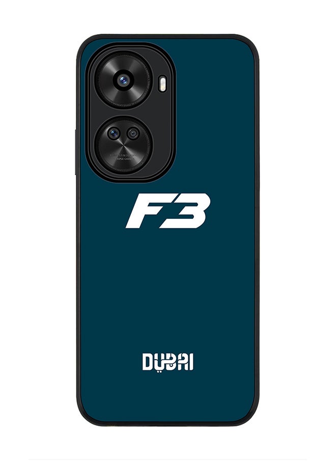 Stylizedd Rugged Black edge case for Huawei nova 12 SE / Huawei nova 11 SE 4G, Slim fit Case Flexible Anti Drop TPU Gel Thin Cover -  Faz3 Dubai Blue  - Image 1