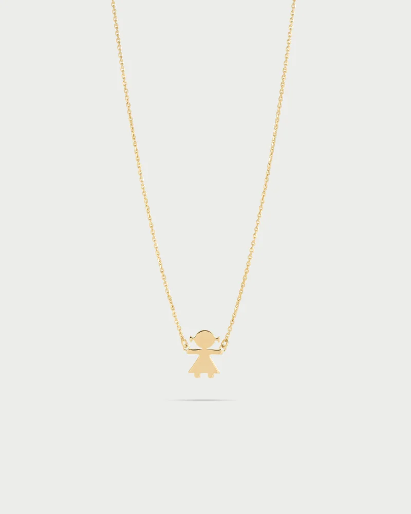 Rue Des Mill Choker 1 Subject Little Girl - Yellow Gold / Without engraving
