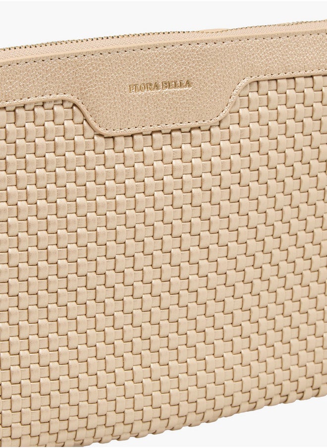 Flora Bella By Shoexpress Textured Pouch with Zip Closure  - Image 4