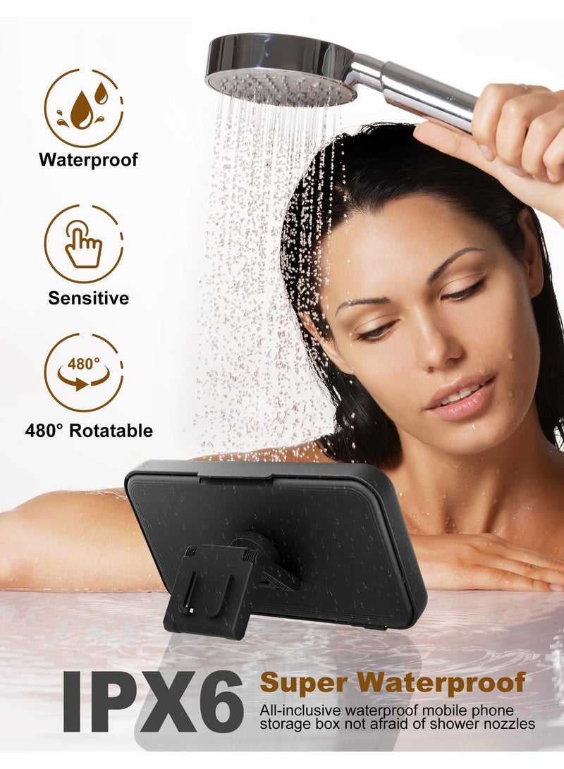 الحامل المحمول للدش المحمّل بترقية، مع فتحات للمكبرات الصوتية وشاشة قابلة للمس، يمكن تثبيته على جدران الحمام والمطبخ - Image 2