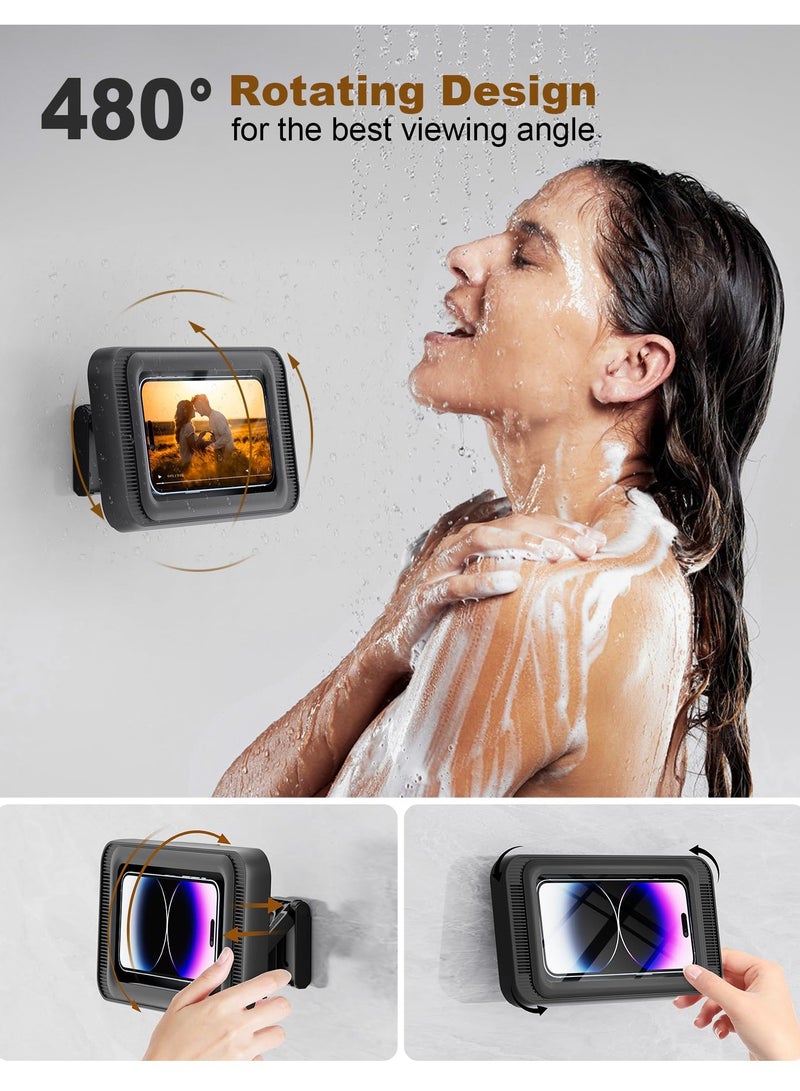 الحامل المحمول للدش المحمّل بترقية، مع فتحات للمكبرات الصوتية وشاشة قابلة للمس، يمكن تثبيته على جدران الحمام والمطبخ - Image 4