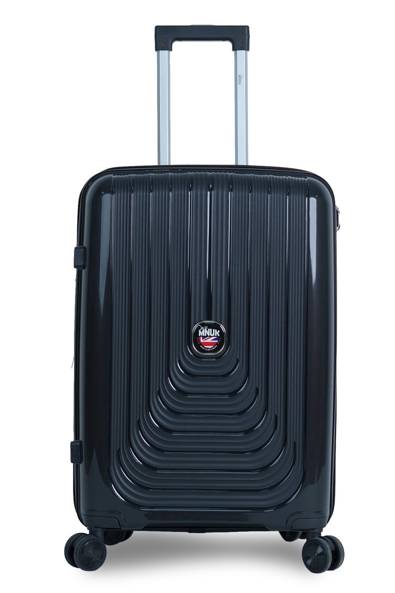 منيك حقيبة سفر فياجيرو سترا أورديناري مقاس 24 بوصة | عربة مزدوجة دوارة 360 درجة بأربع عجلات | أسود - Image 1