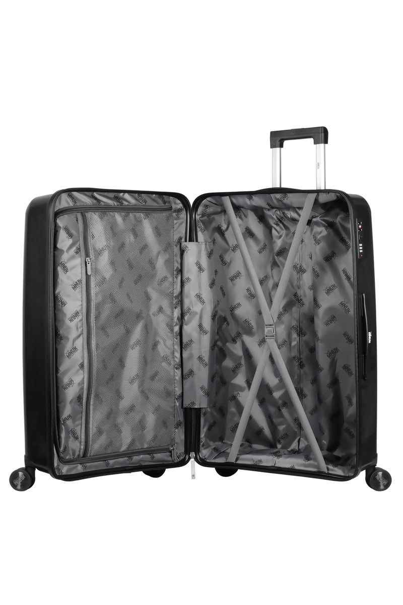 منيك حقيبة سفر فياجيرو سترا أورديناري مقاس 24 بوصة | عربة مزدوجة دوارة 360 درجة بأربع عجلات | أسود - Image 4