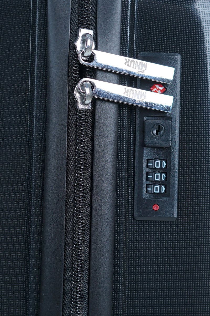 منيك حقيبة سفر فياجيرو سترا أورديناري مقاس 24 بوصة | عربة مزدوجة دوارة 360 درجة بأربع عجلات | أسود - Image 5