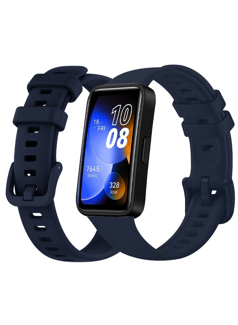 CATANES Watch Strap Lightweight Silicone Replacement Band for Huawei Band 8 and Band 9 - Blue - Image 2