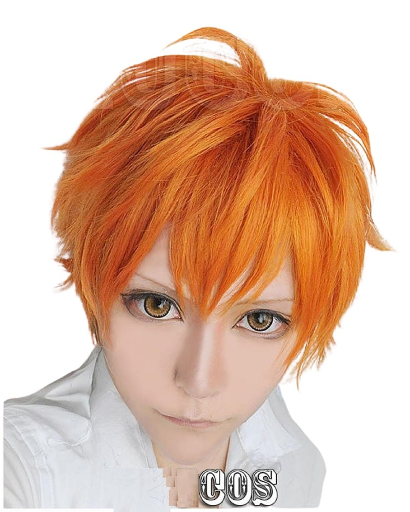 mainlead Japan Anime Layered Orange Cosplay Halloween Wig - Image 4