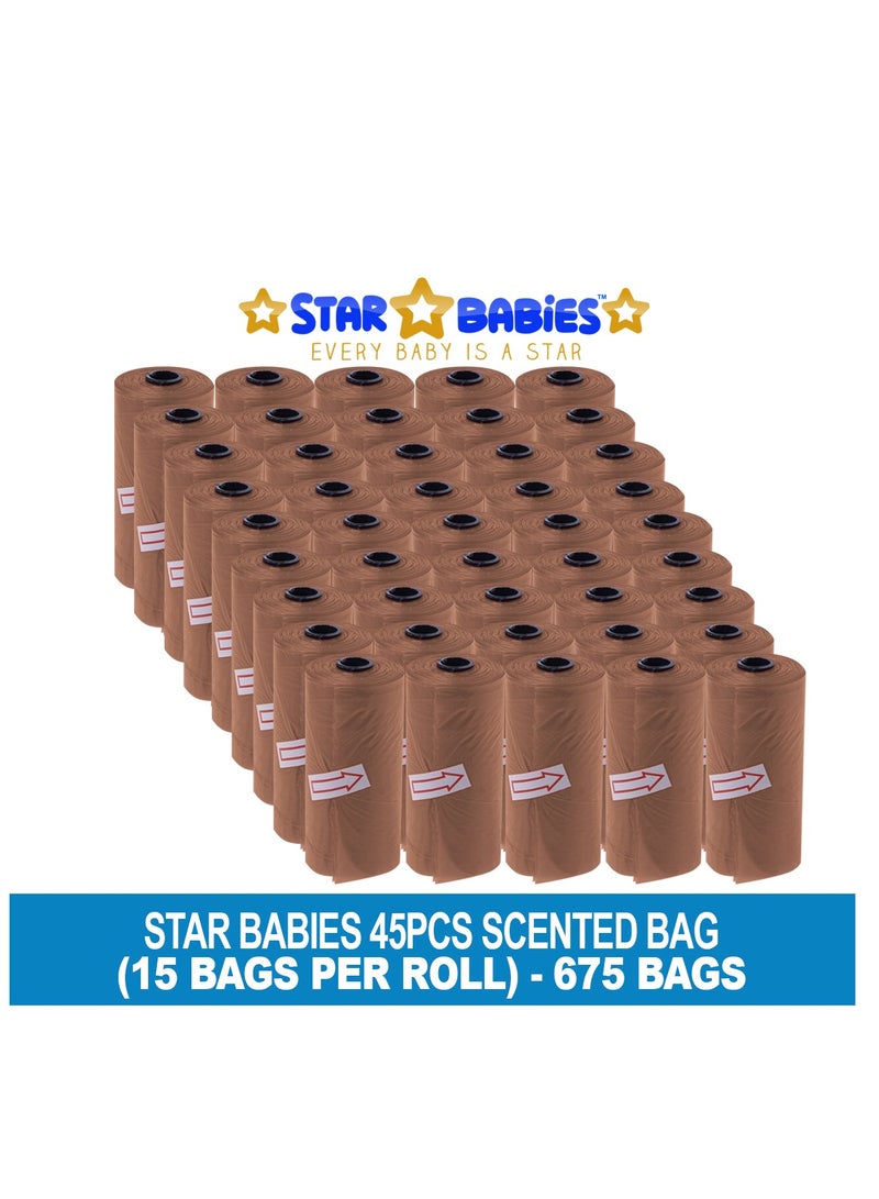 STAR BABiES Star Babies Scented Bag-Pack of 45/675bags - Brown  - Image 2