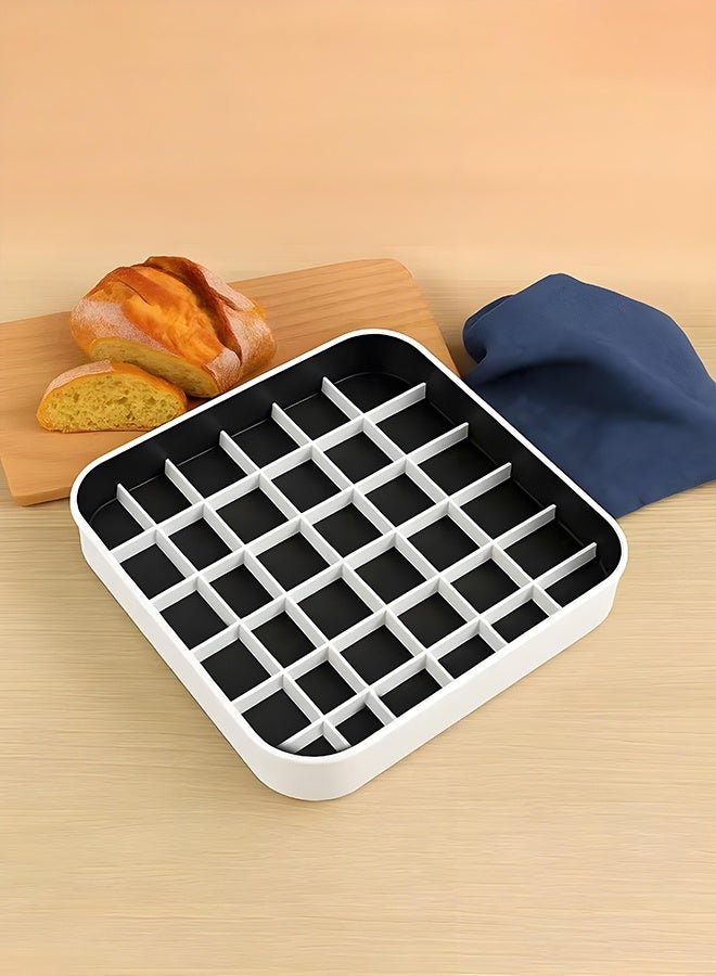 TAKHTEELA Dessert Baking Box, Container Non-Stick Cake Series, Square Cake Container with Plastic Partition，Cake cutter or divider - Image 3