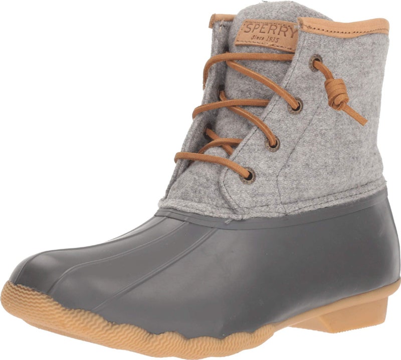 Sperry Womens Saltwater Emboss Wool Boots Dark Grey 85 M US