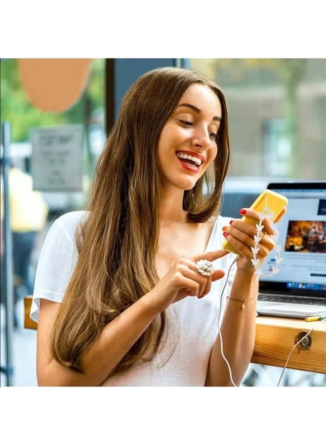 4-Piece Butterfly Beaded Phone Charm, Stationery Decoration Charm, Beaded Strap Phone Lanyard Wrist Cute Phone Chain Aesthetic Phone Strap Charm for Women Girls - Image 5