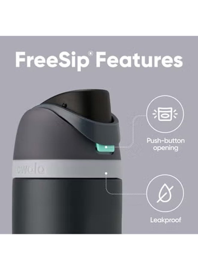 Owala زجاجة ماء معزولة من الفولاذ المقاوم للصدأ FreeSip مع قشة للرياضة والسفر والمدرسة خالية من BPA - Image 3
