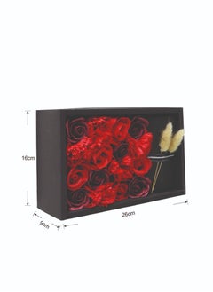 BABAZAM Floral Scented 16 Soap Flower Petals in Stylish Gift Box for Wedding Anniversary Birthday Mother’s Day and Special Occasions Multicolour  - Image 1