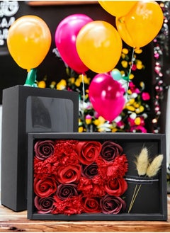 BABAZAM Floral Scented 16 Soap Flower Petals in Stylish Gift Box for Wedding Anniversary Birthday Mother’s Day and Special Occasions Multicolour  - Image 5