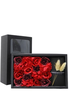 BABAZAM Floral Scented 16 Soap Flower Petals in Stylish Gift Box for Wedding Anniversary Birthday Mother’s Day and Special Occasions Multicolour  - Image 2
