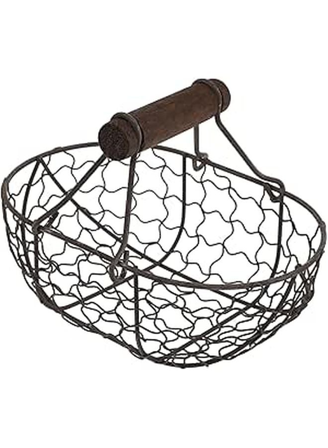 Sturdy Iron Wire Handheld Basket For Fruit Bread Kitchen Countertop Dining Table Random Color - Image 1