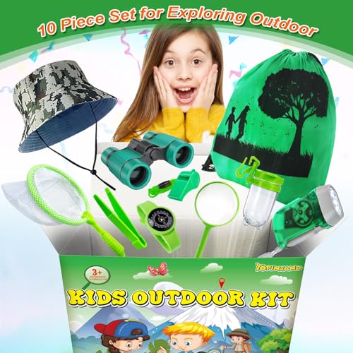 YOPINSAND مجموعة استكشاف الأطفال YOPINSAND طقم صيد الحشرات معدات التخييم للأطفال مجموعة استكشاف في الهواء الطلق مع حقيبة ظهر قبعة مناظير مثالية لمغامرات التخييم في الهواء الطلق للأولاد والبنات 312 - Image 5