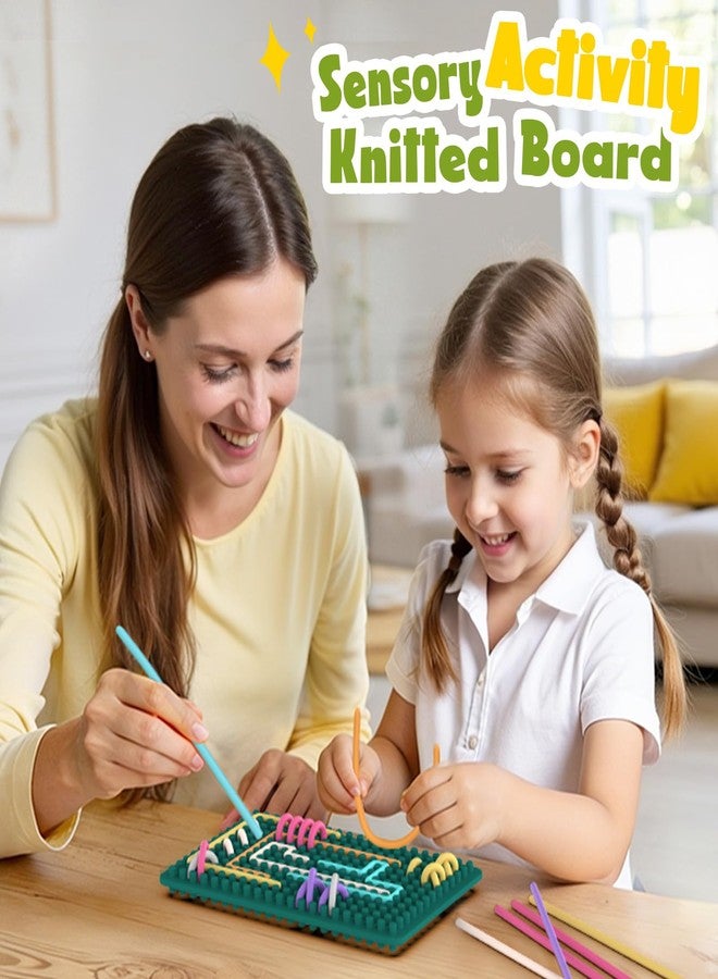 ألعاب سيليكون لتخفيف التوتر للأطفال، لوحة منسوجة للأنشطة الحسية لتخفيف التوتر والتهدئة والتركيز، مناسبة للأطفال المصابين باضطراب فرط الحركة ونقص الانتباه والتوحد، ألعاب سفر حسية للأطفال من عمر 3 سنوات فما فوق والبالغين مع 20 خيطًا - Image 4